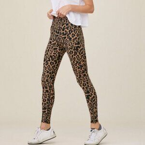LNA Leopard Zipper Leggings High Rise Leopard Print Legging Zipper Ankle sz XL